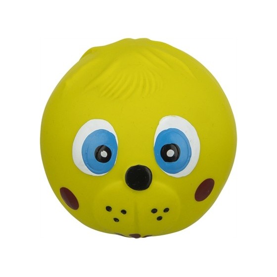 Trixie Latex Face Bal Met Geluid Assorti 6X6X6 CM 12 ST