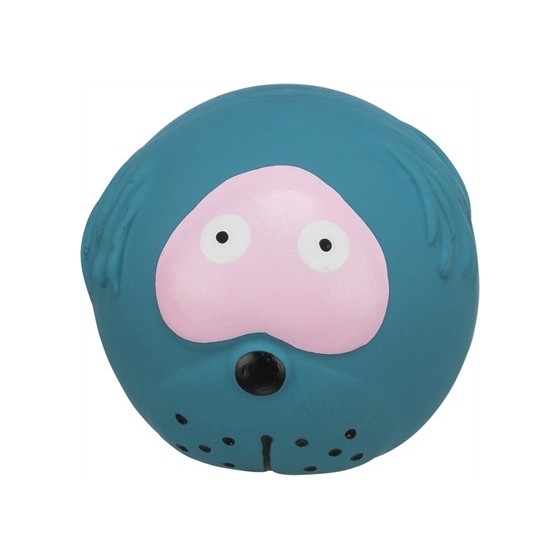 Trixie Latex Face Bal Met Geluid Assorti 6X6X6 CM 12 ST