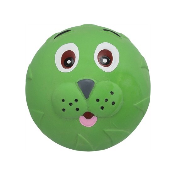 Trixie Latex Face Bal Met Geluid Assorti 6X6X6 CM 12 ST