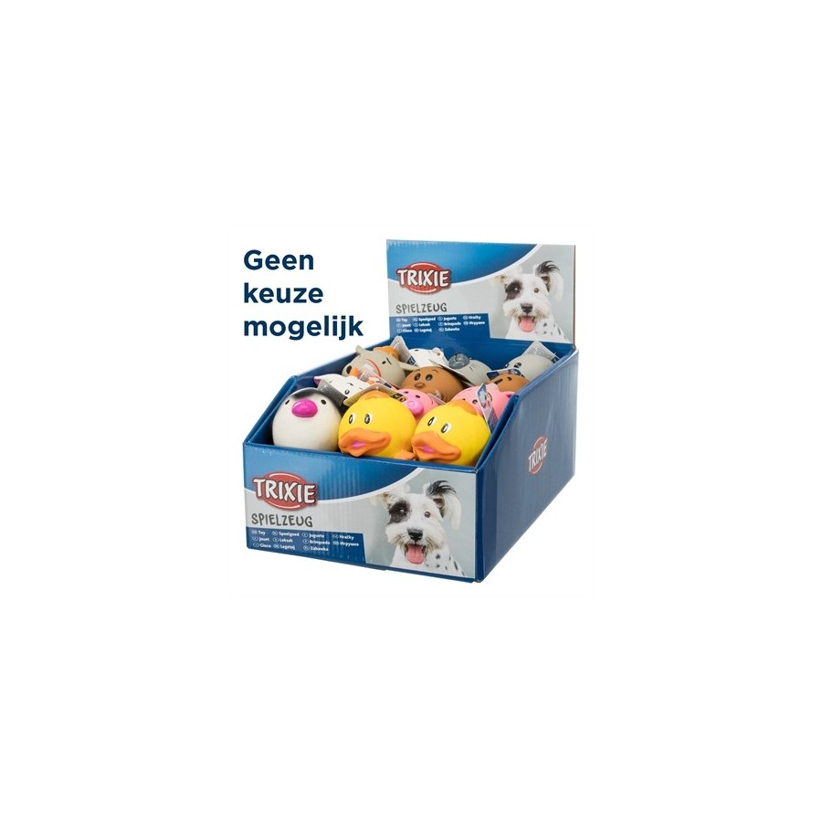 Trixie Latex / Polyestervlies Baldier Met Geluid Assorti 6X6X6 CM 24 ST