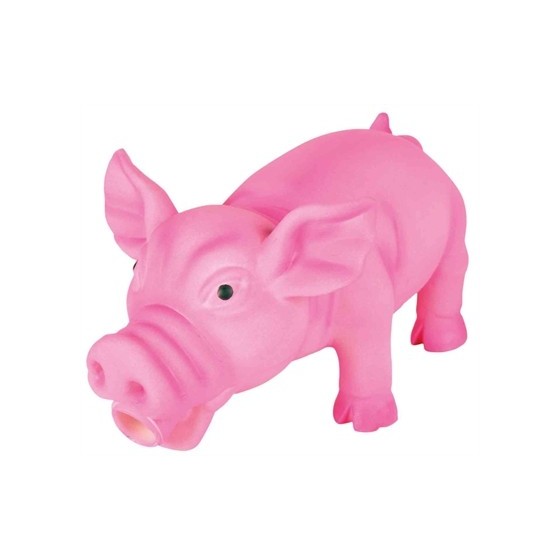 Trixie Latex / Polyestervlies Varken Met Dierengeluid  Assorti 17 CM 3 ST