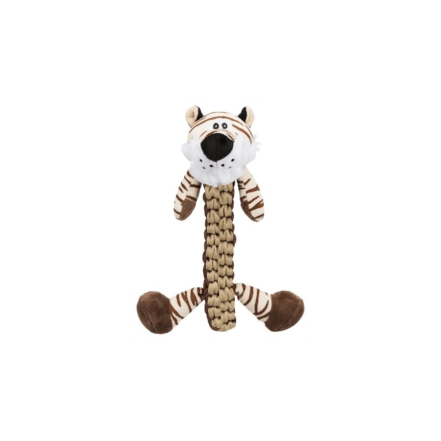 Trixie Pluche / Polyester Tijger Met Gevlochten Lijf En Geluid 32 CM 2 ST