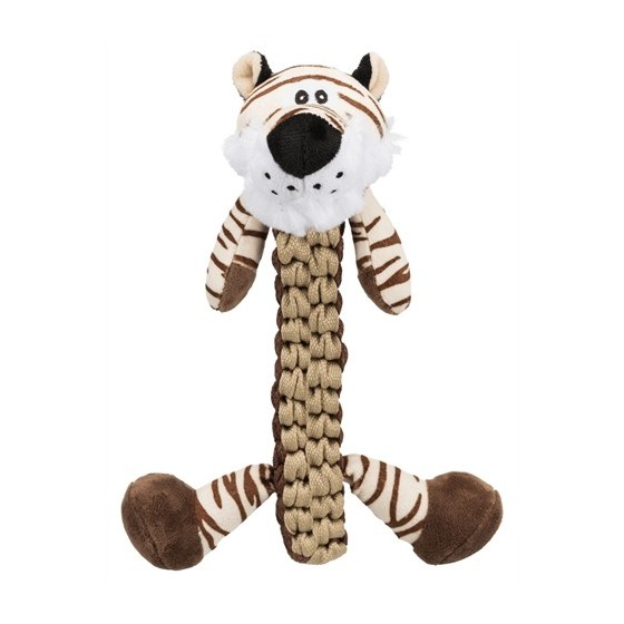 Trixie Pluche / Polyester Tijger Met Gevlochten Lijf En Geluid 32 CM 2 ST