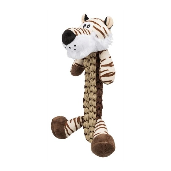 Trixie Pluche / Polyester Tijger Met Gevlochten Lijf En Geluid 32 CM 2 ST