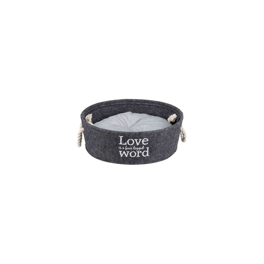 Trixie Mand Lian Rond Antraciet 37X37X14 CM
