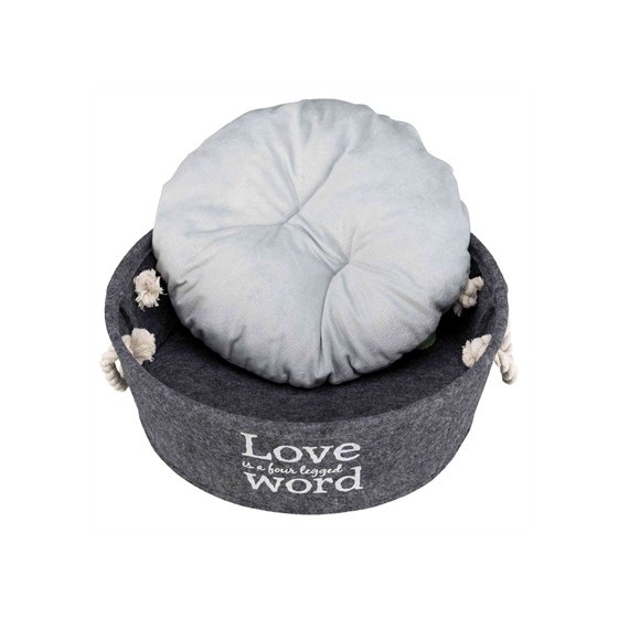 Trixie Mand Lian Rond Antraciet 37X37X14 CM