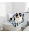 Trixie Deken Tammy Blauw / Beige 100X70X2CM