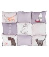 Trixie Kussen Patchwork Cat Grijs 55X45X7 CM