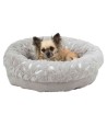 Trixie Mand Feather Rond Zilver / Grijs 50X50X14 CM