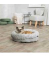 Trixie Mand Feather Rond Zilver / Grijs 50X50X14 CM