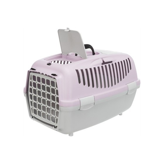 Trixie Vervoersbox Capri 2 Lichtgrijs / Lila 55X37X34 CM