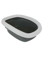 Trixie Kattenbak Carlo Met Rand Donkergrijs / Lichtgrijs 43X31X14 CM 2 ST