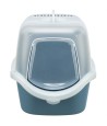 Trixie Kattenbak Vico Open Top Met Kap Blauw Grijs / Wit 56X40X40 CM