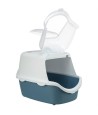 Trixie Kattenbak Vico Open Top Met Kap Blauw Grijs / Wit 56X40X40 CM