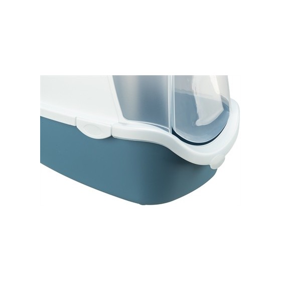 Trixie Kattenbak Vico Open Top Met Kap Blauw Grijs / Wit 56X40X40 CM