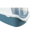Trixie Kattenbak Vico Open Top Met Kap Blauw Grijs / Wit 56X40X40 CM