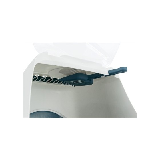 Trixie Kattenbak Vico Open Top Met Kap Blauw Grijs / Wit 56X40X40 CM