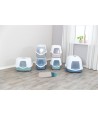 Trixie Kattenbak Vico Open Top Met Kap Blauw Grijs / Wit 56X40X40 CM