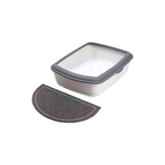 Trixie Schoonloopmat Voor Kattenbakken Halfrond Pvc Antraciet 41X25 CM 2 ST