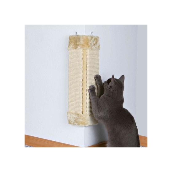 Trixie Krabplank Hoek Sisaltapijt / Pluche Met Catnip Naturel / Beige 23X49 CM