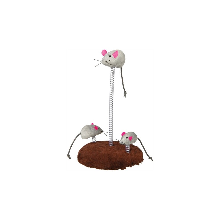 Trixie Muizen Op Spiraalveren Pluche Met Catnip 22X15X15 CM 2 ST