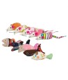 Trixie Muis / Vis, Pluche / Stof Met Kattenmunt Assorti 9-12 CM 42 ST