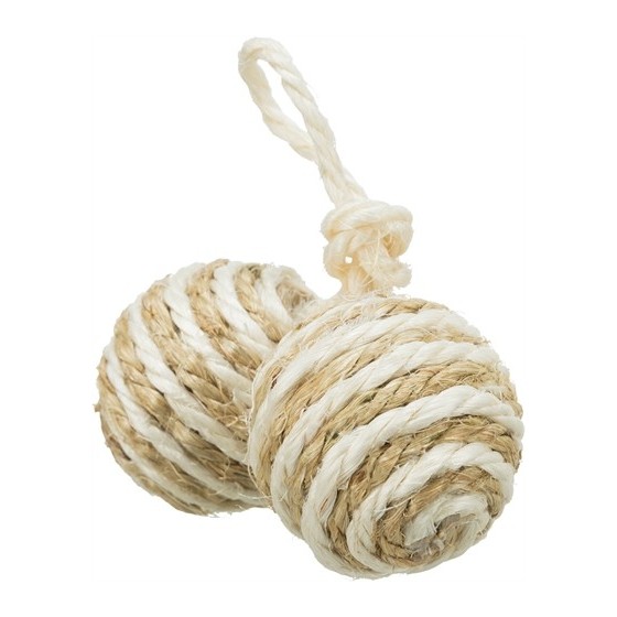 Trixie 2 Ballen Aan Koord Sisal Assorti 4,5X4,5X4,5 CM 4 ST