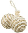 Trixie 2 Ballen Aan Koord Sisal Assorti 4,5X4,5X4,5 CM 4 ST