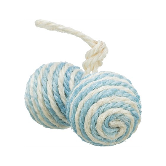 Trixie 2 Ballen Aan Koord Sisal Assorti 4,5X4,5X4,5 CM 4 ST