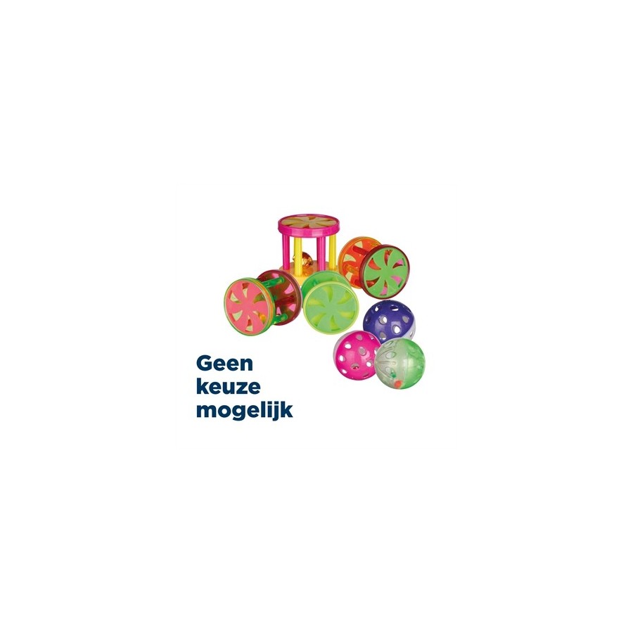 Trixie Bal / Rol Kunststof Assorti 4,5 CM 60 ST