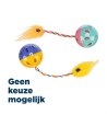 Trixie Set Ratelballen Met Staart Kunststof Assorti 4X4X4 CM 4X2 ST