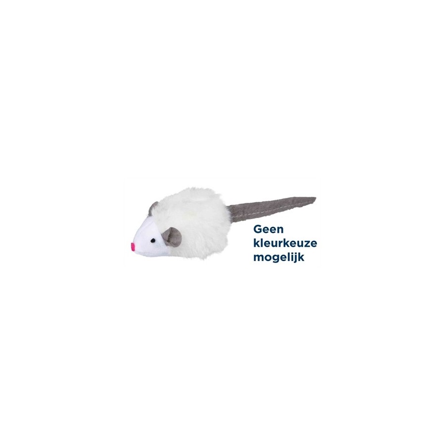 Trixie Muis Met Microchip Pluche Met Kattenmunt Assorti 6 CM 12 ST