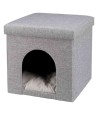 Trixie Poef Kattenmand Relax-Iglo Alois Grijs 40X40X38 CM
