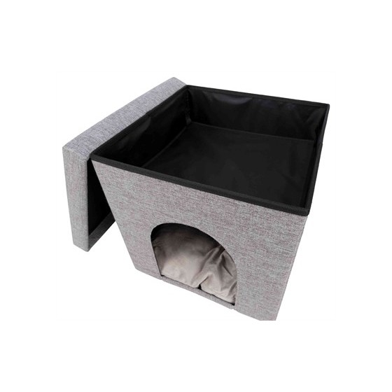 Trixie Poef Kattenmand Relax-Iglo Alois Grijs 40X40X38 CM