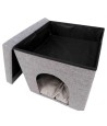 Trixie Poef Kattenmand Relax-Iglo Alois Grijs 40X40X38 CM
