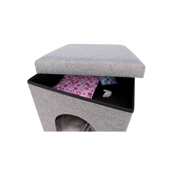 Trixie Poef Kattenmand Relax-Iglo Alois Grijs 40X40X38 CM