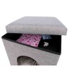 Trixie Poef Kattenmand Relax-Iglo Alois Grijs 40X40X38 CM