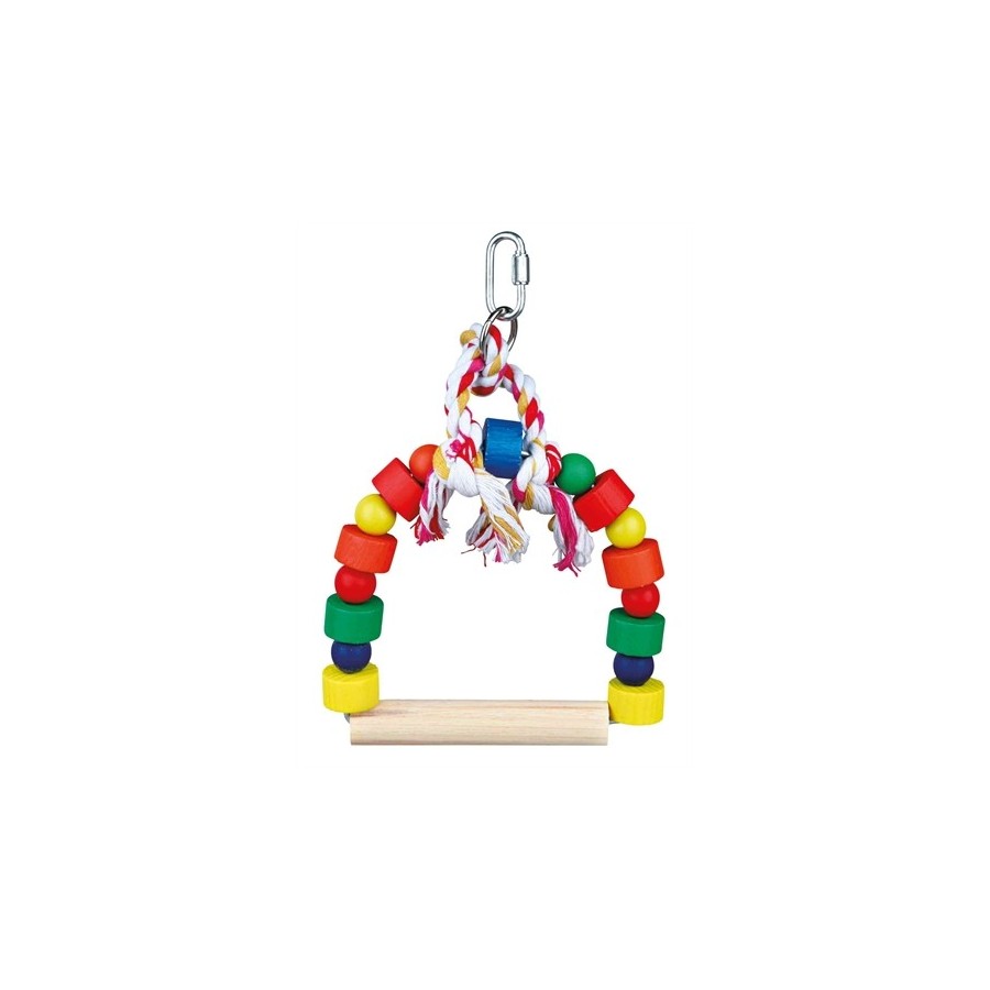 Trixie Boogschommel Met Bonte Blokjes Hout 13X19 CM 3 ST