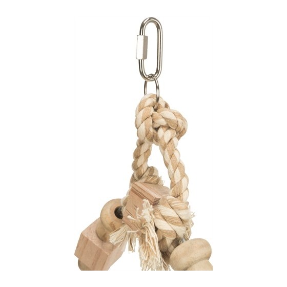 Trixie Boogschommel Met Bonte Blokjes Hout 20X29 CM 3 ST