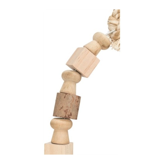 Trixie Boogschommel Met Bonte Blokjes Hout 20X29 CM 3 ST