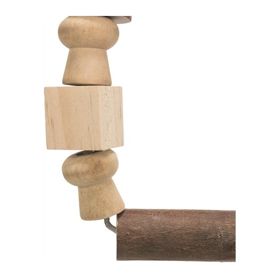 Trixie Boogschommel Met Bonte Blokjes Hout 20X29 CM 3 ST