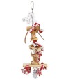 Trixie Speelgoed Met Touw En Leren Bandjes Hout Kleurig 35 CM 3 ST