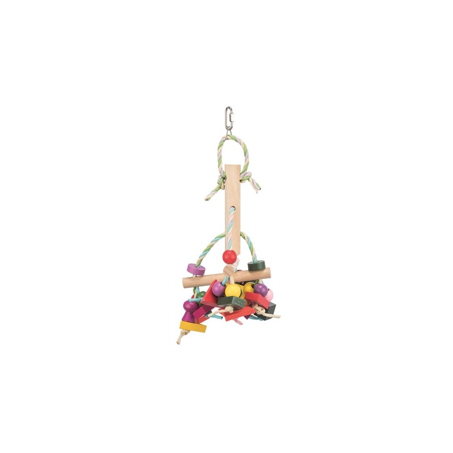Trixie Speelgoed Met Papieren Bandjes Hout Meerkleurig 31 CM 3 ST