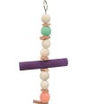 Trixie Speelgoed Met Touw & Kralen Hout / Leer Meerkleurig 28 CM 3 ST