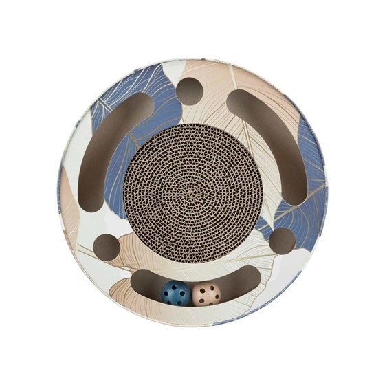 Trixie Krabtrommel Met Ballen Karton Met Catnip Blauw 33X33X5,5 CM