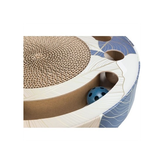 Trixie Krabtrommel Met Ballen Karton Met Catnip Blauw 33X33X5,5 CM