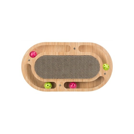 Trixie Krabkarton Met Speelgoed Hout Met Catnip 46X25X4 CM