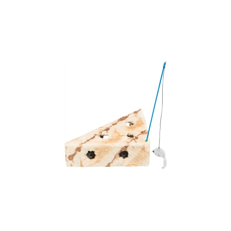 Trixie Cat's Cheese Met Speelhengel & Speelballen Pluche 36X26X8 CM 2 ST