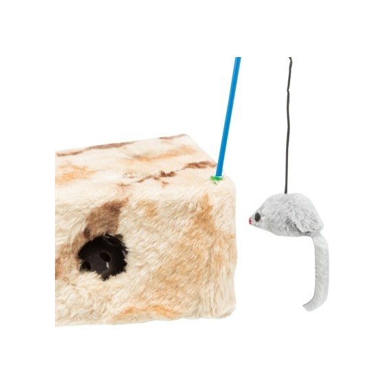 Trixie Cat's Cheese Met Speelhengel & Speelballen Pluche 36X26X8 CM 2 ST
