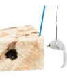 Trixie Cat's Cheese Met Speelhengel & Speelballen Pluche 36X26X8 CM 2 ST